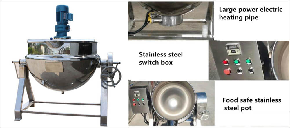 stainless steel jacketed kettle