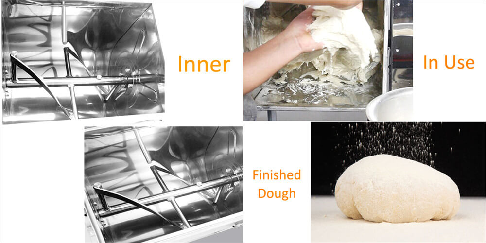 what does the dough mixing machine make dough from flour