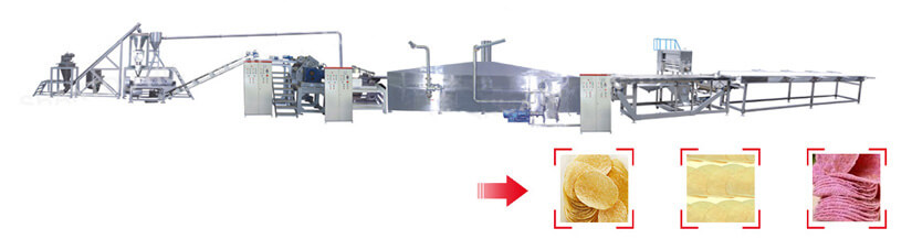 compound potato chips processing plant for making crisps from potato flour