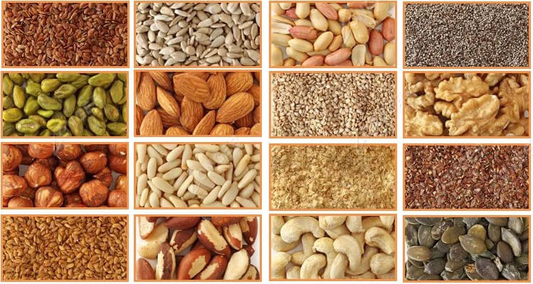 nut roasted by this rotary drum roasting machine