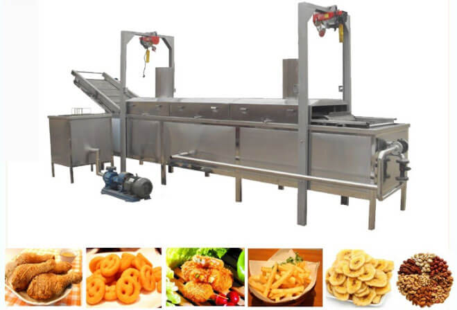 Onion rings frying machine