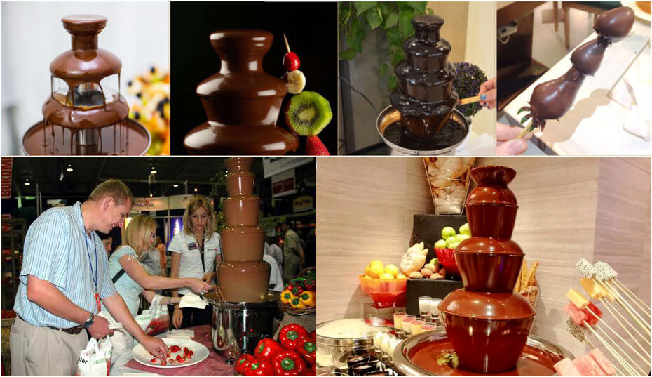 electric chocolate fountain machine application