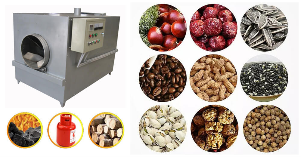 Industrial roasted salted peanut making machine