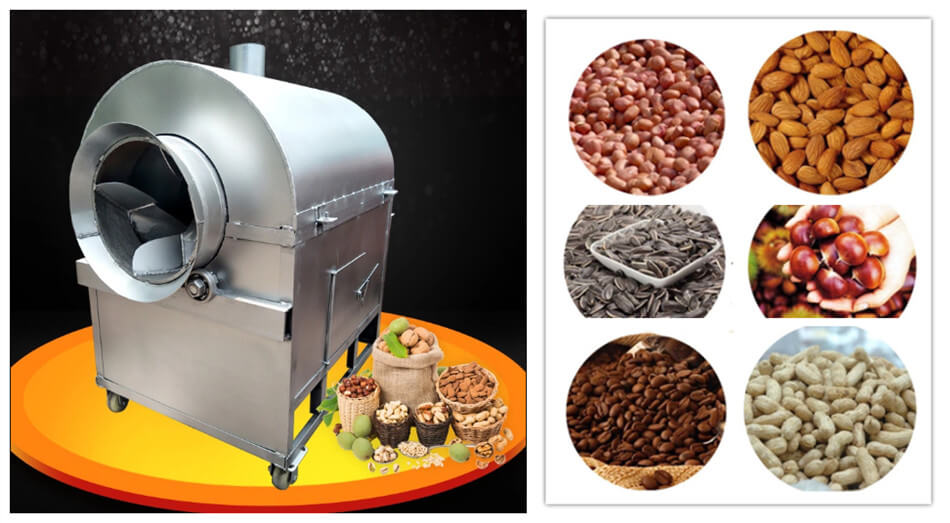 Small Scale Stainless Steel Peanut Roasting Machine