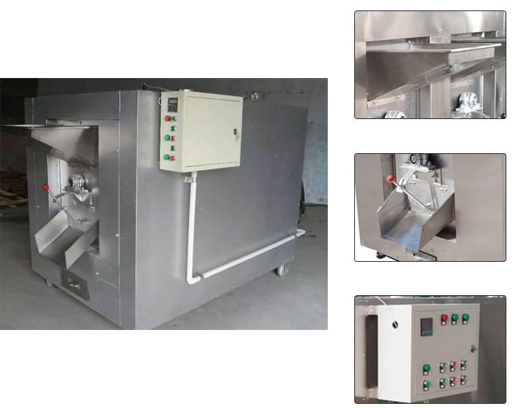 medium nut roasting machine structure