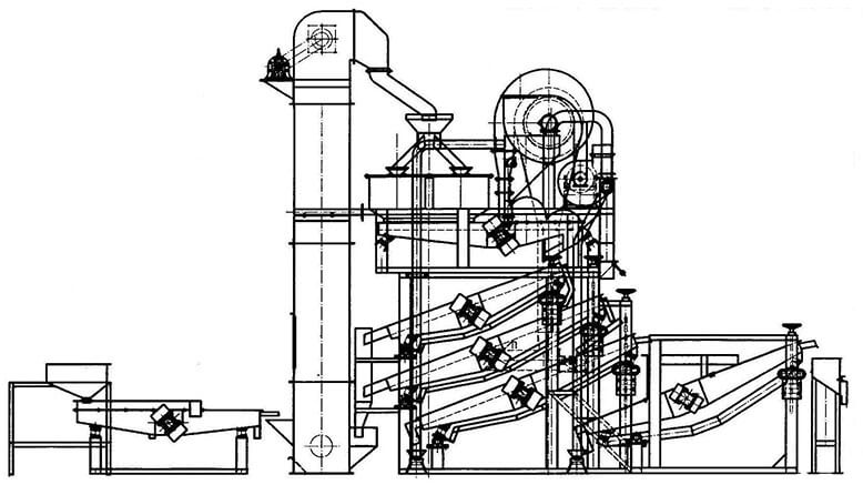 sunseeds shelling equipment structure