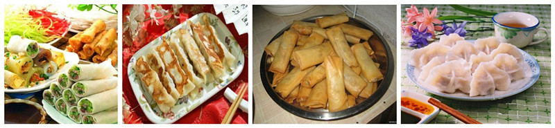 the produced products by the automatic dumpling machine