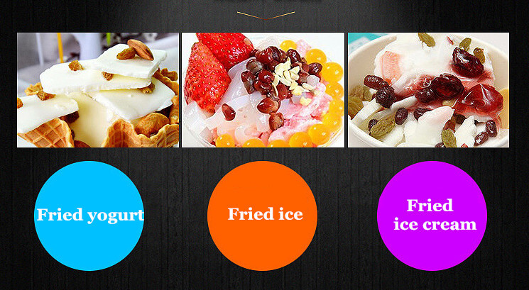 Fried ice and frying products