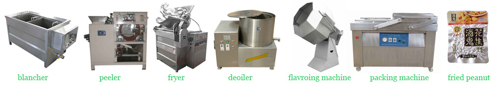 semi automatic fried peanuts making line