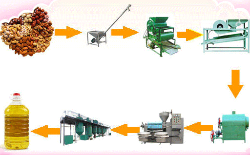 Myanmar seed oil production line for producing peanut oil and sesame oil