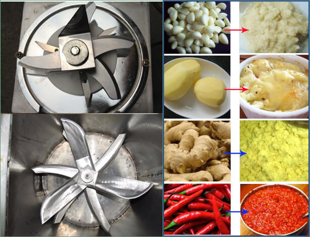 cutter of vegetable cut mud beater for making vegetable paste